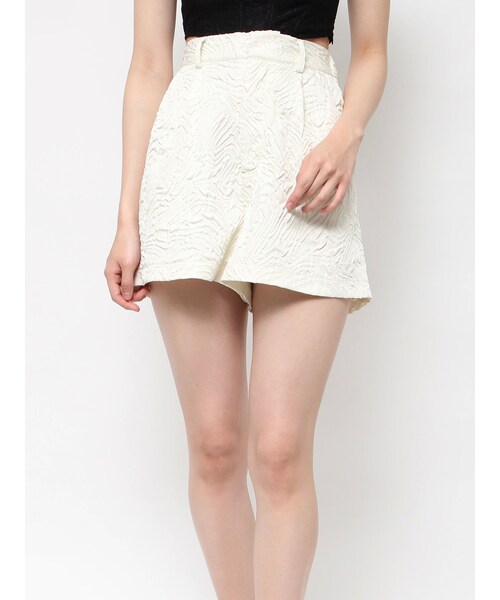 EVRIS（エヴリス）の「ジャガードショートパンツ（その他パンツ・レディース・アイボリー/ブラック・S/M）」の9枚目の写真