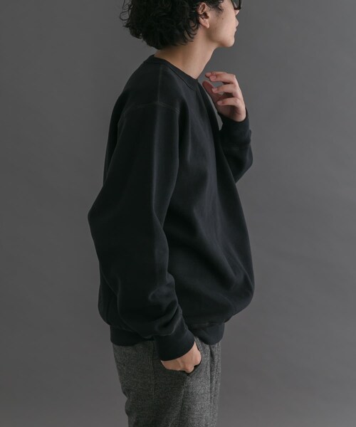 URBAN RESEARCH DOORS（アーバンリサーチドアーズ）の「FORK&SPOON　リサイクルコットン裏毛クルーネックスウェット（スウェット・メンズ・DARKPURPLE/BLACK/OATMEAL・4/5）」の15枚目の写真