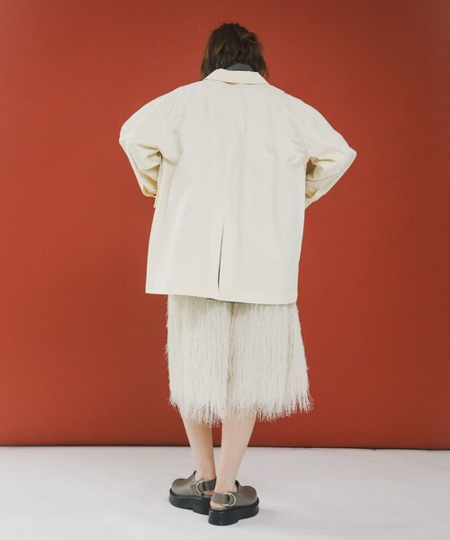 LAATO（ラート）の「slit coveralls（カバーオール・レディース・クリーム/インク・Free）」の9枚目の写真