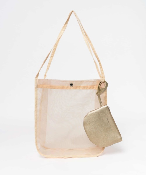 SENSE OF PLACE by URBAN RESEARCH(センスオブプレイスバイアーバンリサーチ)の「ポーチ付チュールメッシュトート(トートバッグ・レディース・BEIGE/BLACK/BROWN・FREE)」の3枚目の写真