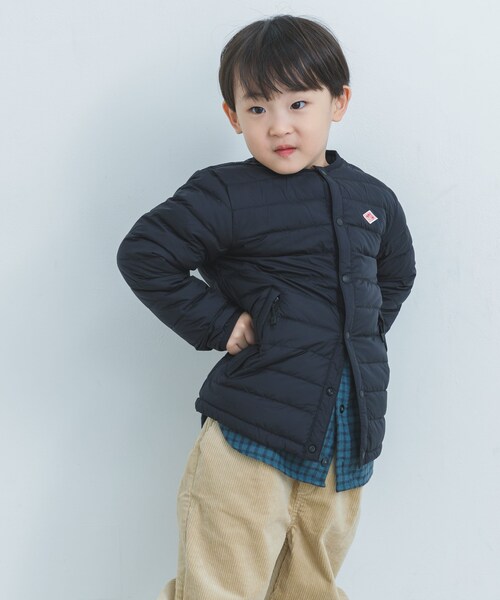 URBAN RESEARCH DOORS（アーバンリサーチドアーズ）の「DANTON　INNER DOWN CREW-NECK JACKET(KIDS)（ダウンジャケット/コート・キッズ・BLACK/OYSTER・115/135）」の3枚目の写真