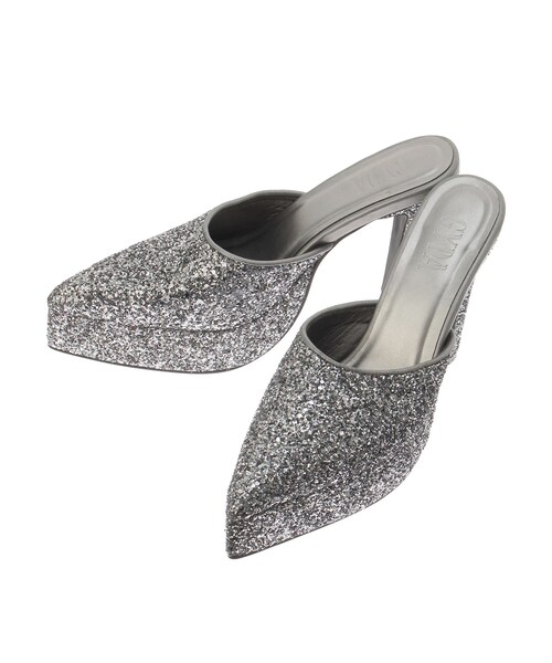 GYDA（ジェイダ）の「GLITTERミュール（パンプス・レディース・グレー/ピンク・S/M/L）」の3枚目の写真