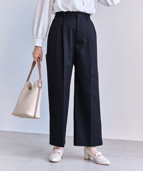 ROPE' PICNIC（ロペピクニック）の「ウエストタックチノパンツ（チノパンツ・レディース・ベージュ/ネイビー・L/M/S）」の5枚目の写真