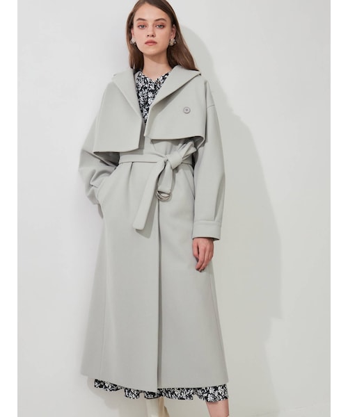 MERCURYDUO（マーキュリーデュオ）の「中空糸3WAYロングコート（その他アウター・レディース・ミントグリーン/ラベンダー/ブラウン・S/M）」の10枚目の写真