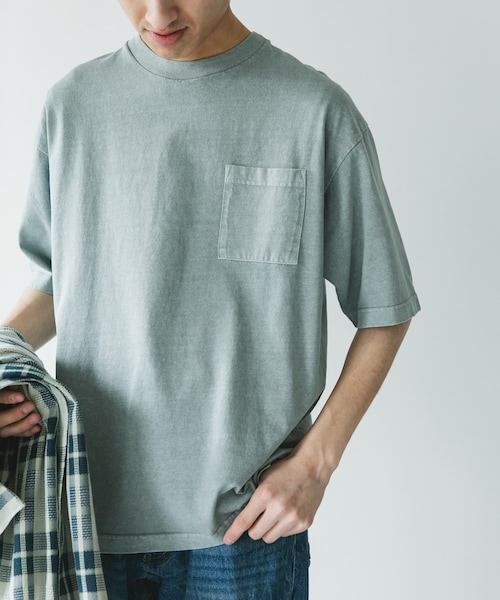 URBAN RESEARCH DOORS（アーバンリサーチドアーズ）の「ピグメントダイ半袖Tシャツ（Tシャツ/カットソー・メンズ・BLUE/L.GRAY/BURGUNDY/INK BLACK・M/L/XL）」の3枚目の写真