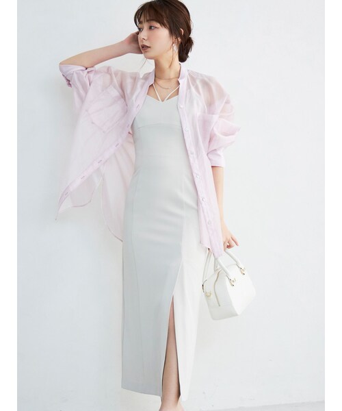 MERCURYDUO（マーキュリーデュオ）の「ペンシルタイトキャミワンピース（ワンピース・レディース・ミントグリーン/ベージュ/アイボリー/ブラック/ホワイト・S/M）」の11枚目の写真