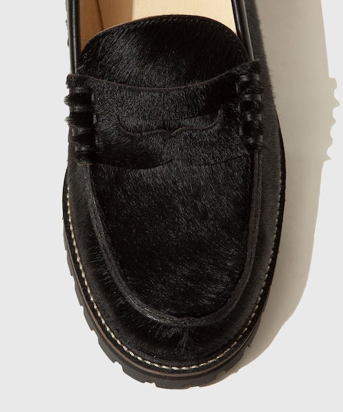 ADAM ET ROPE'(アダムエロペ)の「【KYOU/キョウ】SKOOL Type.3 Hair Calf Leather Embroidered Loafers by HARUTA(ローファー・メンズ・ブラック・25.0/25.5/26.0/26.5/27.0)」の14枚目の写真