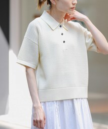 URBAN RESEARCH DOORS | FORK&SPOON 透かし編みニットポロ(ポロシャツ)