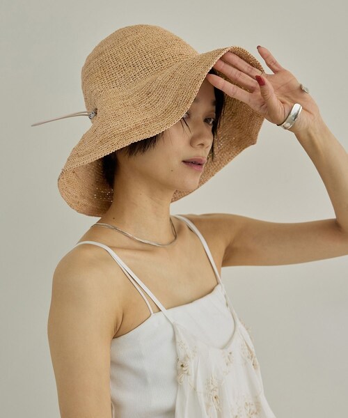 ADAM ET ROPE'（アダムエロペ）の「【J'aDoRe・店舗限定】【La Maison de Lyllis（メゾンドリリス）】ROOL（ハット・レディース・キナリ/ダークブラウン系・F）」の18枚目の写真