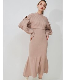 MERCURYDUO | 2WAYバックディティールニットワンピース(ワンピース)