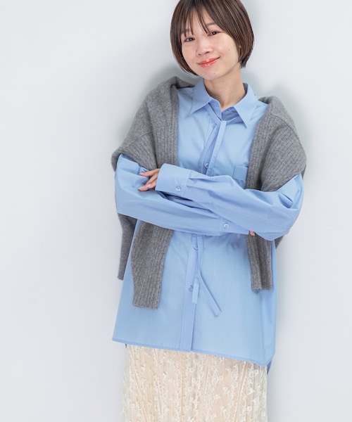 URBAN RESEARCH ROSSO（アーバンリサーチロッソ）の「マルチウェイデザインシャツ（シャツ/ブラウス・レディース・OFF/SAX・FREE）」の2枚目の写真