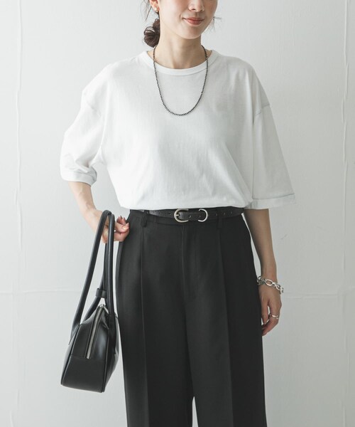 URBAN RESEARCH（アーバンリサーチ）の「HANES　リバーシブルTシャツ by THE DODO JEAN（Tシャツ/カットソー・レディース・WHITE/BLACK/RED・S/M/L）」の6枚目の写真