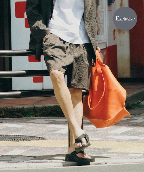 URBAN RESEARCH（アーバンリサーチ）の「『別注』NEAT×URBS　DOT'S SEERSUCKER TRUNKS（その他パンツ・メンズ・BLACK/BROWN・M/L/XL）」の2枚目の写真