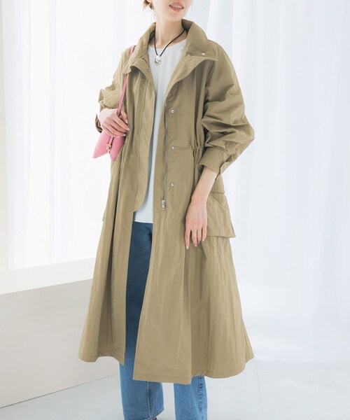 URBAN RESEARCH ROSSO（アーバンリサーチロッソ）の「撥水ボリュームモッズコート（モッズコート・レディース・BEIGE/OFF WHITE・FREE）」の3枚目の写真