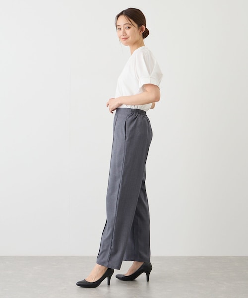 Jayro(ジャイロ)の「リネンライクストレートパンツ(スラックス・レディース・ブラック/チャコール/ブラウン・F)」の15枚目の写真