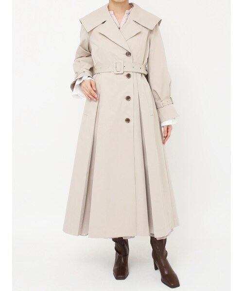 dazzlin（ダズリン）の「ビッグカラーフリルスリーブトレンチコート（トレンチコート・レディース・ピンク/ネイビー/ベージュ・F）」の11枚目の写真