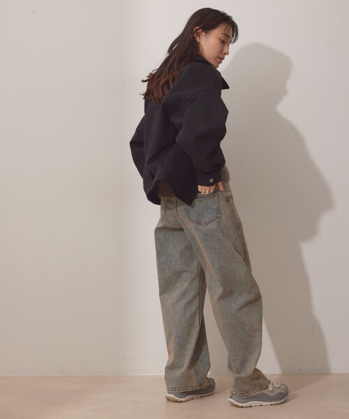 NERGY（ナージー）の「【防風＆透湿】ウールレイヤージャケット（その他アウター・レディース・ブラック/ベージュ・F）」の7枚目の写真