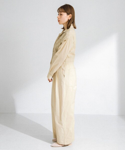 URBAN RESEARCH Sonny Label（アーバンリサーチサニーレーベル）の「エンブロイダリーオールインワン（サロペット/オーバーオール・レディース・ブラック/ベージュ・36/38）」の19枚目の写真