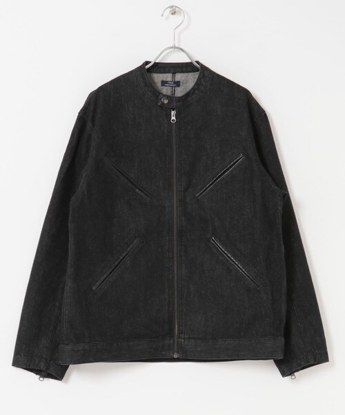 ITEMS URBANRESEARCH（アイテムズ アーバンリサーチ）の「Denim Single Riders Jacket（デニムジャケット・メンズ・O.WSH/BLK・M/L）」の10枚目の写真