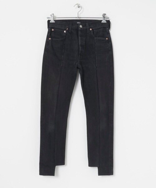THE GOODLAND MARKET（ザグッドランドマーケット）の「SREU　リブデニムパンツ（デニムパンツ・レディース・BLACK/BLUE・M/L）」の4枚目の写真