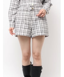 CALNAMUR | クラシカルツイードレイヤードライクミニマルショーツ(その他パンツ)