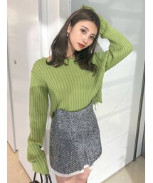 EMODA | ワイドロールクラッシュニット(ニット/セーター)