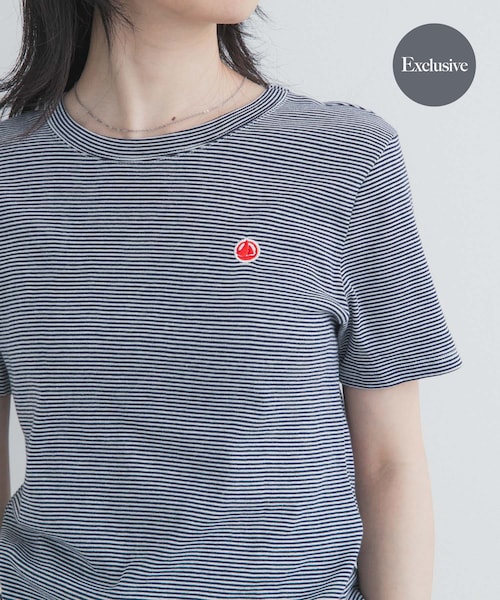 URBAN RESEARCH DOORS(アーバンリサーチドアーズ)の「『別注』PETIT BATEAU×DOORS EMBROIDERYT-SHIRTS ST(Tシャツ/カットソー・レディース・SMO/MARSH・XS/S/M)」の1枚目の写真