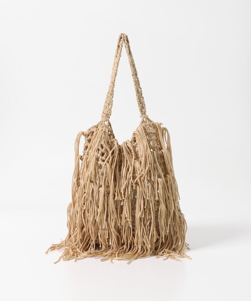 KBF（ケイビーエフ）の「フリンジニットBAG（ハンドバッグ・レディース・GREEN/BEIGE/BLACK・one）」の14枚目の写真