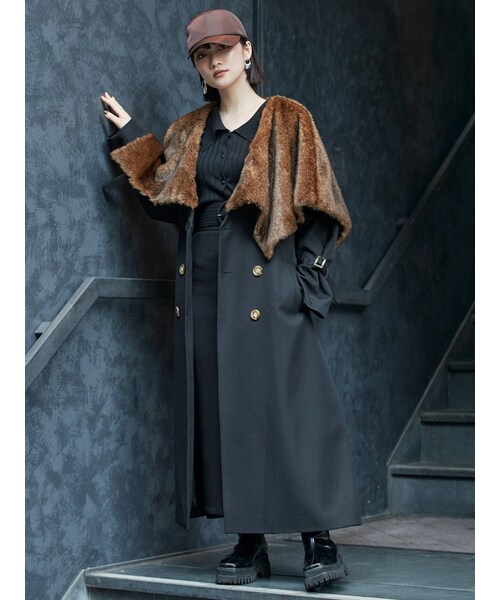 MURUA（ムルーア）の「エコファーケープコート（その他アウター）」 - WEAR