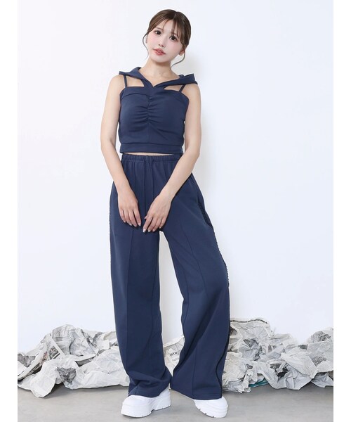 EATME（イートミー）の「【SETUP着用可】サイドレーススウェットパンツ（スウェットパンツ・レディース・ブラウン・F）」の7枚目の写真