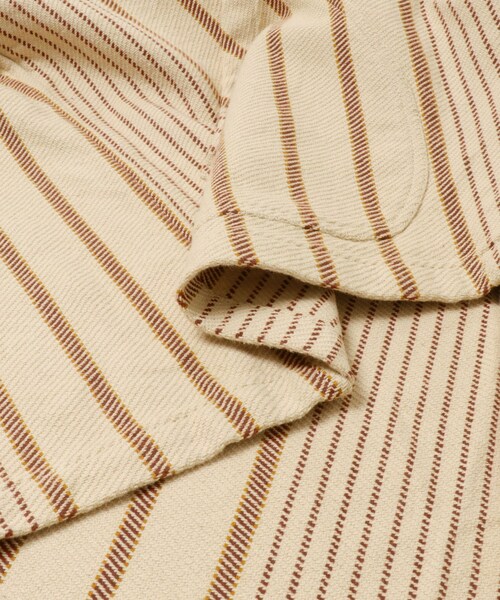 URBAN RESEARCH（アーバンリサーチ）の「NOMARHYTHM TEXTILE　Stripe Shirt Jacket（テーラードジャケット・レディース・BLACK/Crean・1）」の7枚目の写真