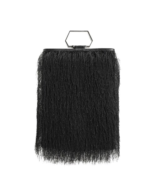ELENDEEK(エレンディーク)の「2WAY FRINGE BAG(ハンドバッグ・レディース・オフホワイト/ブラック・F)」の6枚目の写真