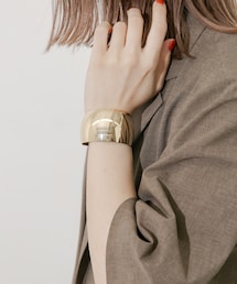 SMELLY | シンプルメタルワイドバングル(ブレスレット)