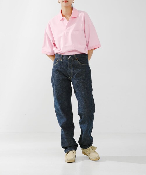 URBAN RESEARCH（アーバンリサーチ）の「DAIWA PIER39　Ws TECH POLO SHIRTS SHORT-SLEEVE（ポロシャツ・レディース・LT.PINK/BLACK/YELLOW/WHITE/WH×NY BD・FREE）」の18枚目の写真