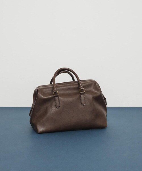 KBF（ケイビーエフ）の「ガマグチボストンBAG（ボストンバッグ・レディース・D.BROWN/BLACK・one）」の2枚目の写真