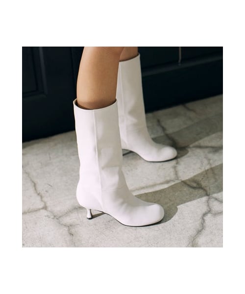 Mode et Jacomo(モードエジャコモ)の「モード エ ジャコモ MODE ET JACOMO ラウンドトゥハーフブーツ (ブーツ・レディース・LGY/BL/DBG・225/22.5cm/230/23cm/235/23.5cm/240/24cm/245/24.5cm)」の1枚目の写真