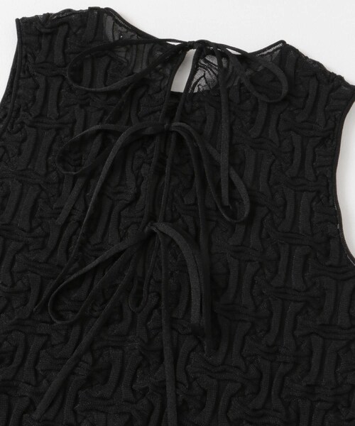 URBAN RESEARCH DOORS（アーバンリサーチドアーズ）の「OPEN SESAME CLUB　sheerlattice tops（タンクトップ・レディース・BLACK/PINK・one）」の5枚目の写真
