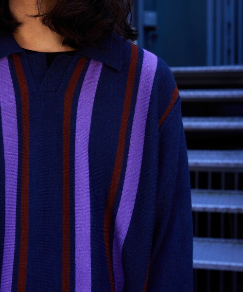 ADAM ET ROPE'（アダムエロペ）の「【THE INOUE BROTHERS… together with WILD LIFE TAILOR】polo knit（ニット/セーター・メンズ・ネイビー・L/M/XL）」の15枚目の写真