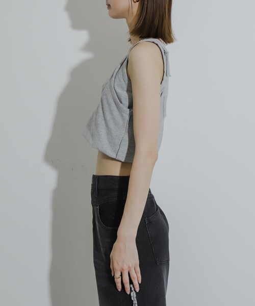 SENSE OF PLACE by URBAN RESEARCH（センスオブプレイスバイアーバンリサーチ）の「マルチウェイガータータンクトップ（タンクトップ・レディース・L.GRAY/OFF WHITE/CHARCOAL・one）」の22枚目の写真