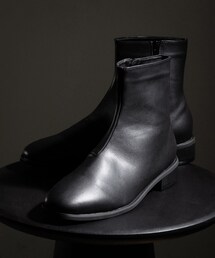 スクエアトゥサイドジップローブーツ