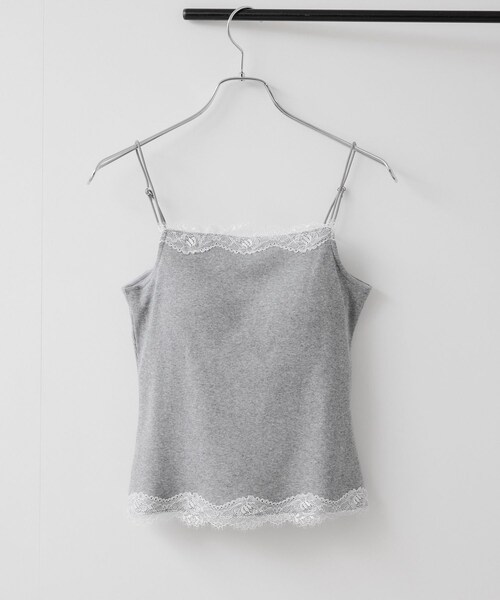 VIS（ビス）の「カップ付きレーステレコキャミソール（キャミソール・レディース・ブラック/ライトグレー/オフホワイト・F）」の10枚目の写真