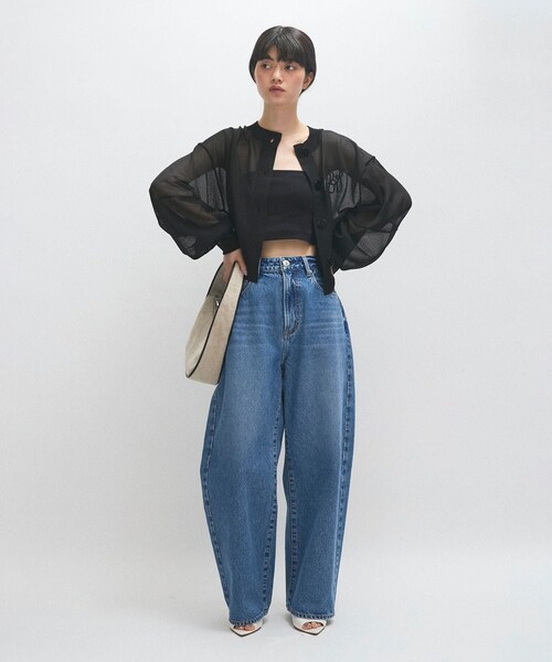 ADAM ET ROPE'(アダムエロペ)の「【NEEDBY for ADAM ET ROPE'】別注 ANGIE(デニムパンツ・レディース・ブラック/ブルー・23/24/25/26)」の14枚目の写真