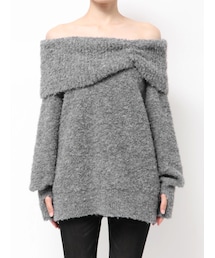 EMODA | TUCK OFF SHOULDER KNIT(ニット/セーター)