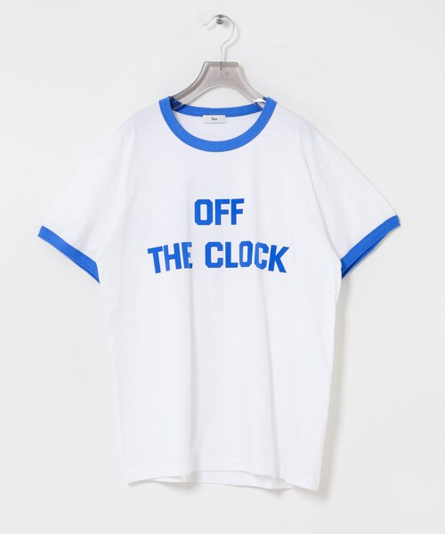 URBAN RESEARCH(アーバンリサーチ)の「Teya Flock Ringer T-shirts(Tシャツ/カットソー・レディース・BLUE/NAVY・L)」の3枚目の写真