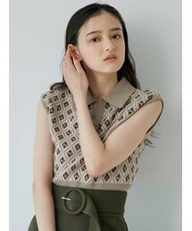 MURUA | モノグラムニットポロ(ニット/セーター)