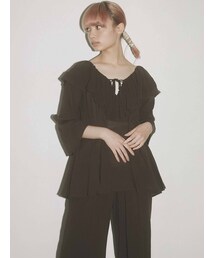 merry jenny | cottonリラクシーフリルブラウス(シャツ/ブラウス)