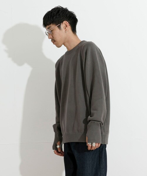 THE GOODLAND MARKET（ザグッドランドマーケット）の「KEIMEN　KM-Crewneck Knit（ニット/セーター・メンズ・Gray/Black/Green・M/L/XL）」の16枚目の写真