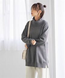 nissen | 大きいサイズ静電気防止洗濯機で洗えるオフタートルニットプルオーバー(ニット/セーター)