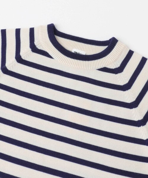 URBAN RESEARCH DOORS（アーバンリサーチドアーズ）の「ウーステッドヤーン配色ニット(KIDS)（ニット/セーター・キッズ・OFF×NAVY/ORANGE・105/120/135）」の10枚目の写真