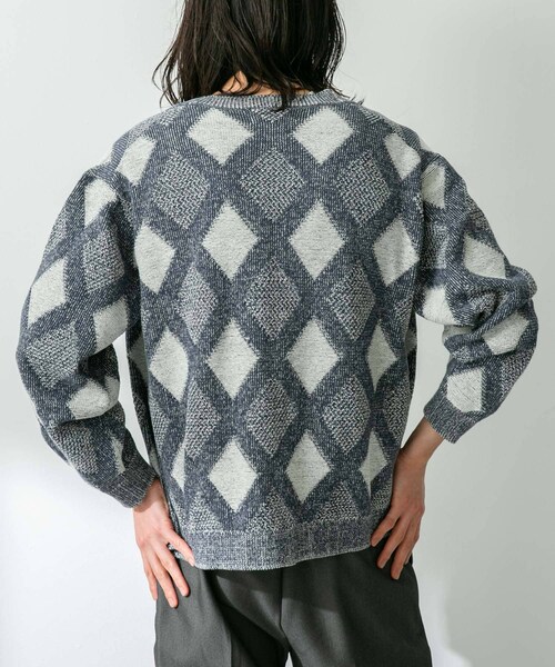 URBAN RESEARCH Sonny Label（アーバンリサーチサニーレーベル）の「ジャガードVネックニットカーディガン（カーディガン/ボレロ・メンズ・ボルドー/オフ/グリーン・M/L）」の20枚目の写真